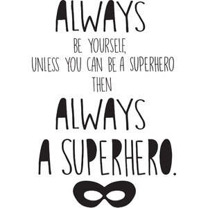 Superhero Quote Wall Decal (Set of 10)