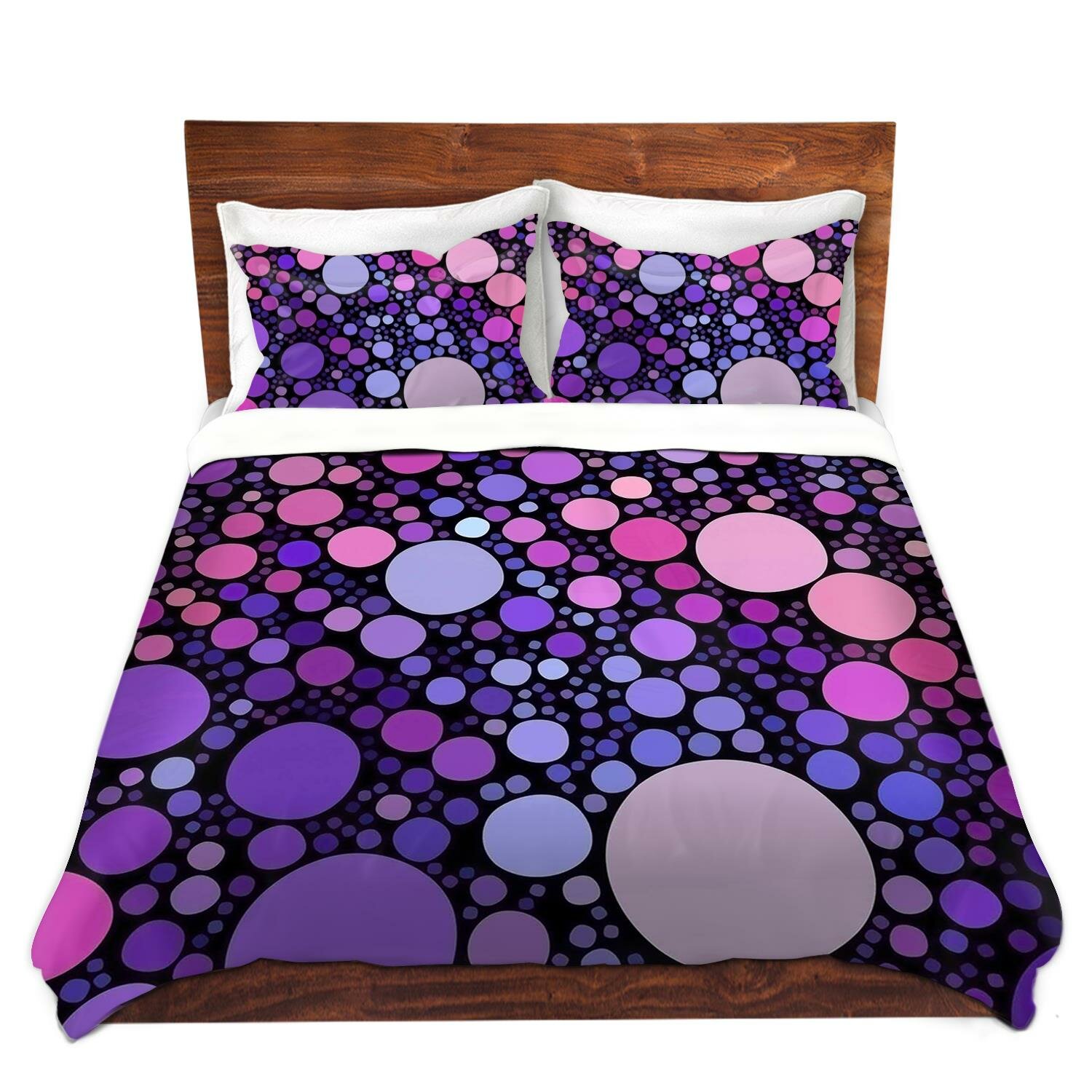 East Urban Home Cool Dots Orchid Duvet Cover Set Wayfair Ca