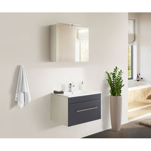 Viva 2-Piece Bathroom Furniture Set Belfry Bathroom Furniture Finish: Anthracite/White