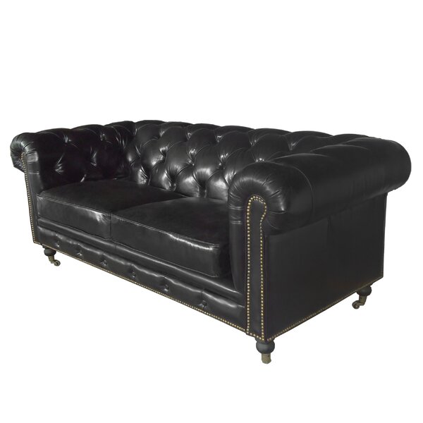 Rylan Genuine Leather Chesterfield Loveseat By 17 Stories
