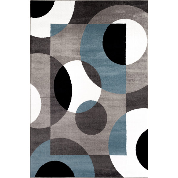 Allison Blue/Gray Area Rug by Ebern Designs