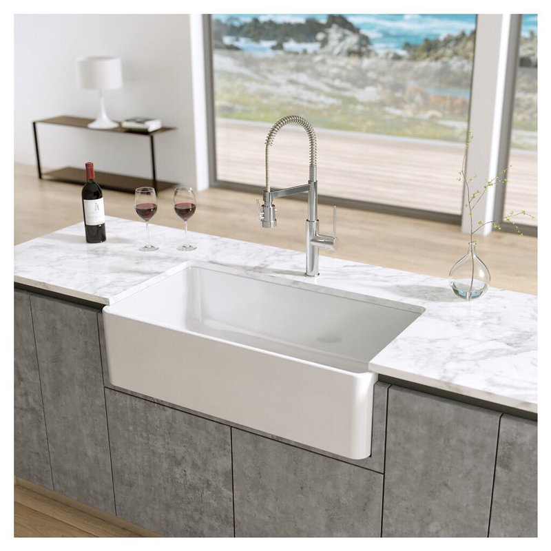 Truker Front 33 L X 18 W Farmhouse Apron Kitchen Sink Wayfair