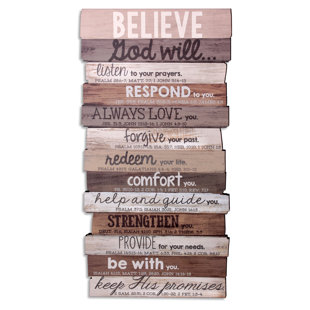 Wooden Words For Wall Wayfair Believe Stacked Wood Word Study Wall Décor