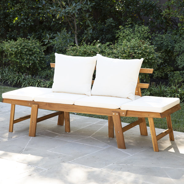 Tripp Outdoor Convertible Chaise Lounge with Cushion