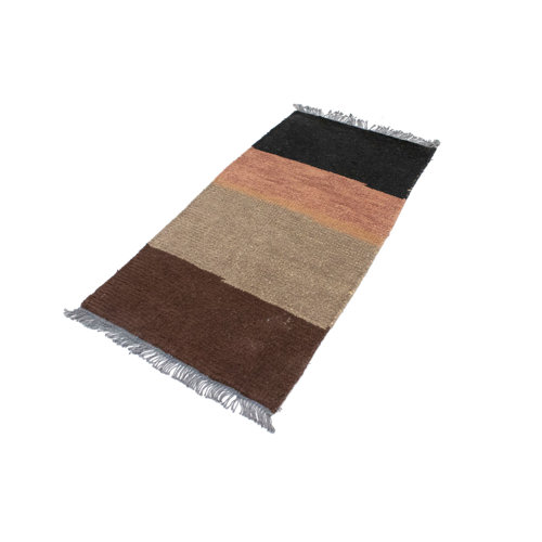 Gamelin Handwoven Black/Brown Indoor/Outdoor Rug Bloomsbury Market