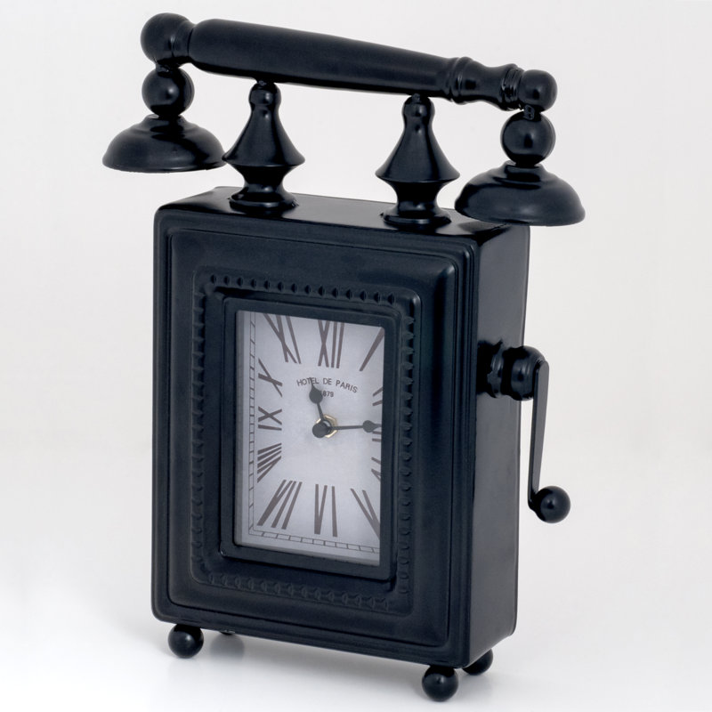 Phone Shaped Metal Case Table Clock