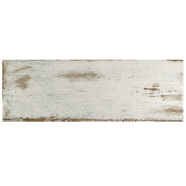 Rama 8.25 x 23.5 Porcelain Wood Look/Field Tile in White by EliteTile