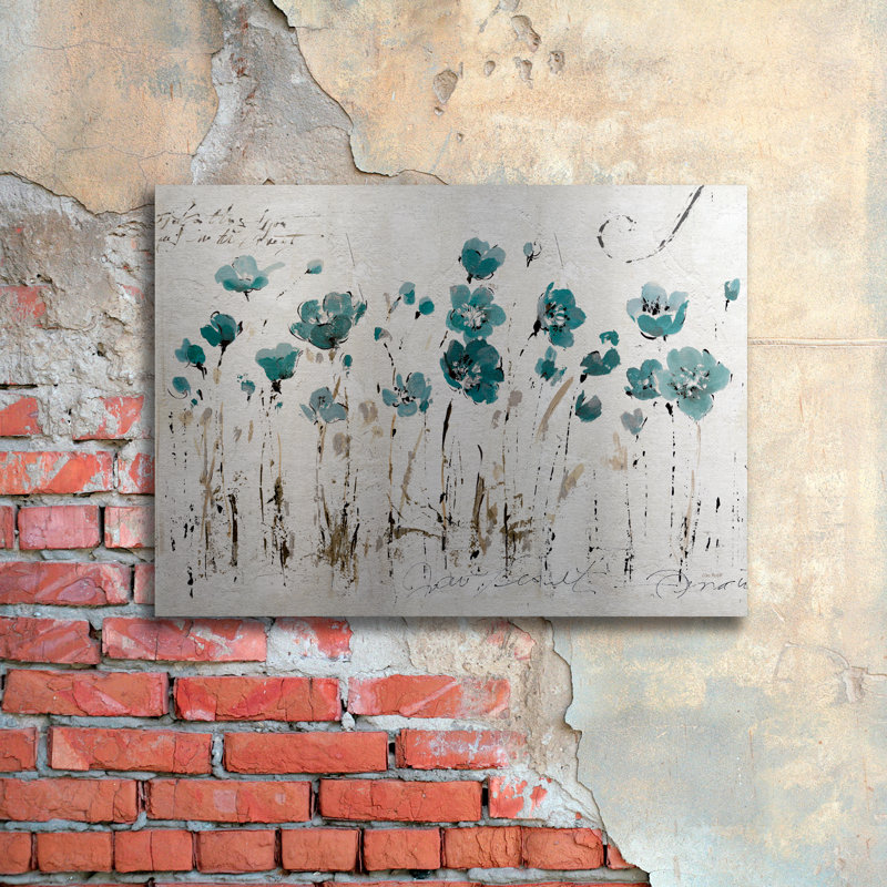 Latitude Run Abstract Balance Vi Blue Painting Print On Brushed