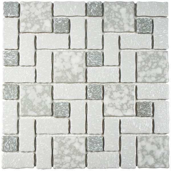 Pallas Random Sized 11.75 x 11.75 Porcelain Mosaic Tile in Gray by EliteTile