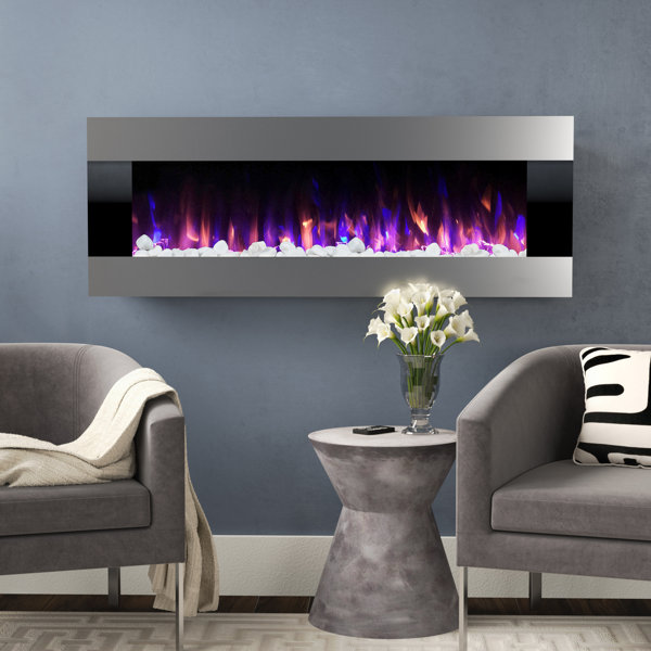 Quesinberry Wall Mounted Electric Fireplace By Orren Ellis