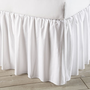 white bed skirt 18 inch drop