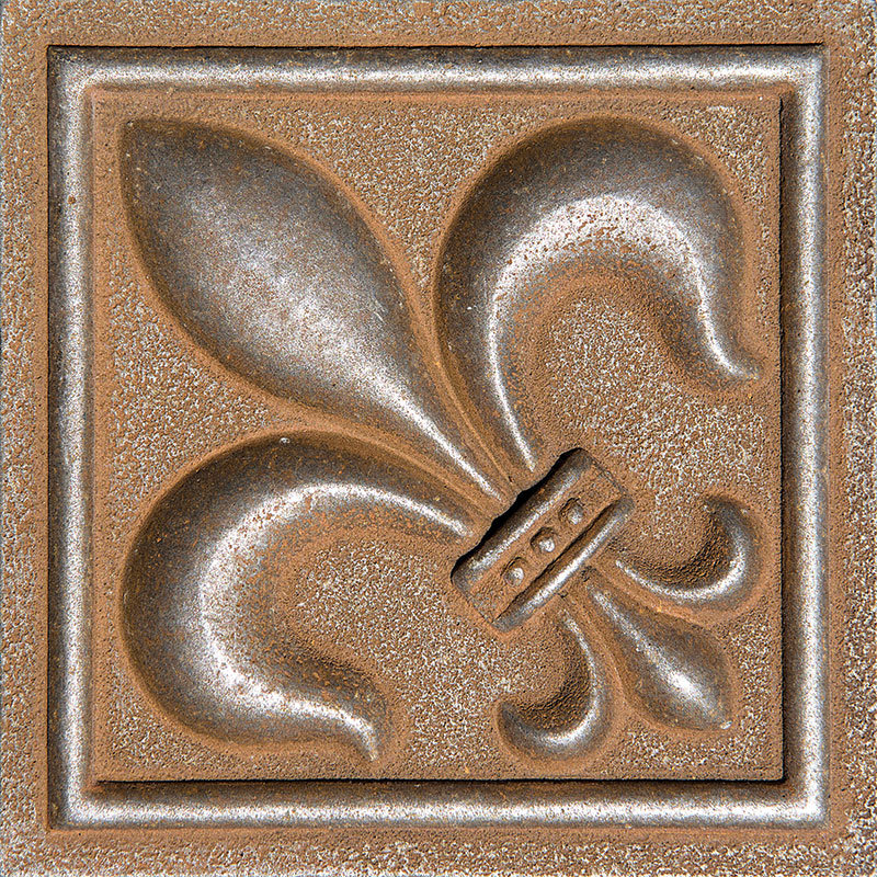 Parvatile 4 X Fleur De Lis Deco Accent Tile In Rust Wayfair 4 X Fleur De Lis Deco Accent Tile