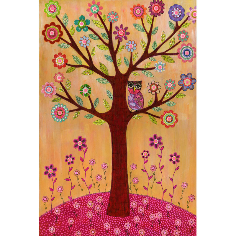 Marmont Hill Sleepy Owl By Vanessa Sascalia Painting Print On