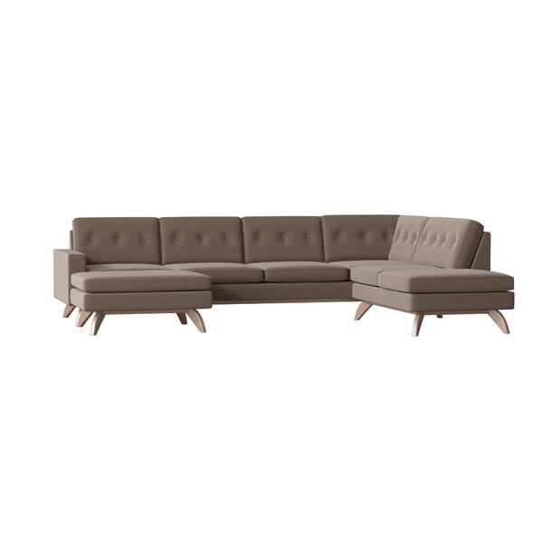 Luna Sectional With Ottoman And Bumper By TrueModern