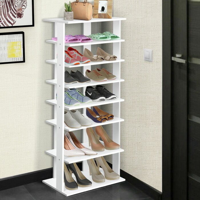 7 Tier Dual 14 Pair Shoe Rack