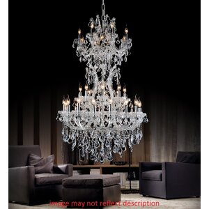 Orr Crystal 34-Light Candle-Style Chandelier