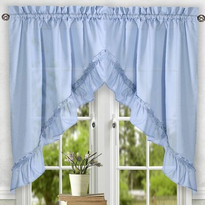 Gray & Silver Swag Valances & Kitchen Curtains You'll Love ...