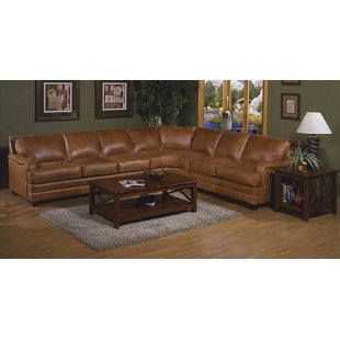 Omnia Leather Wayfair Pantera Leather Reversible Sectional By Omnia