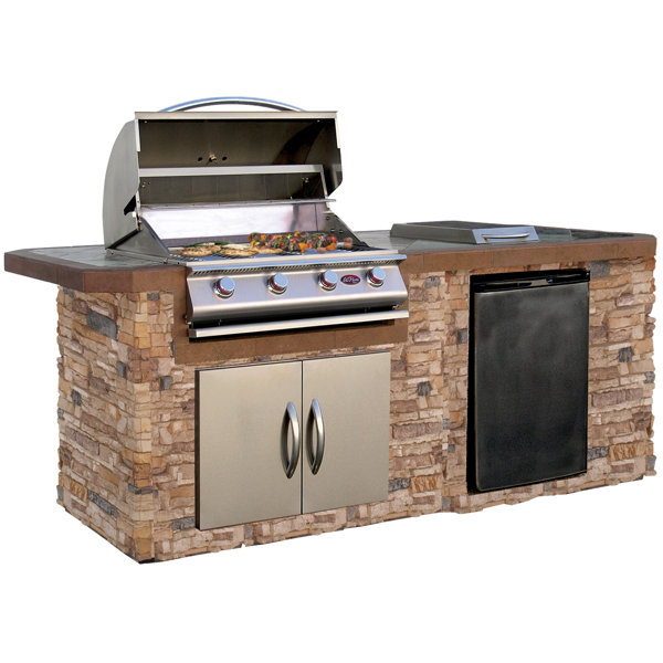 4-Burner Built-In Propane Gas Grill with Cabinet by Cal Flame