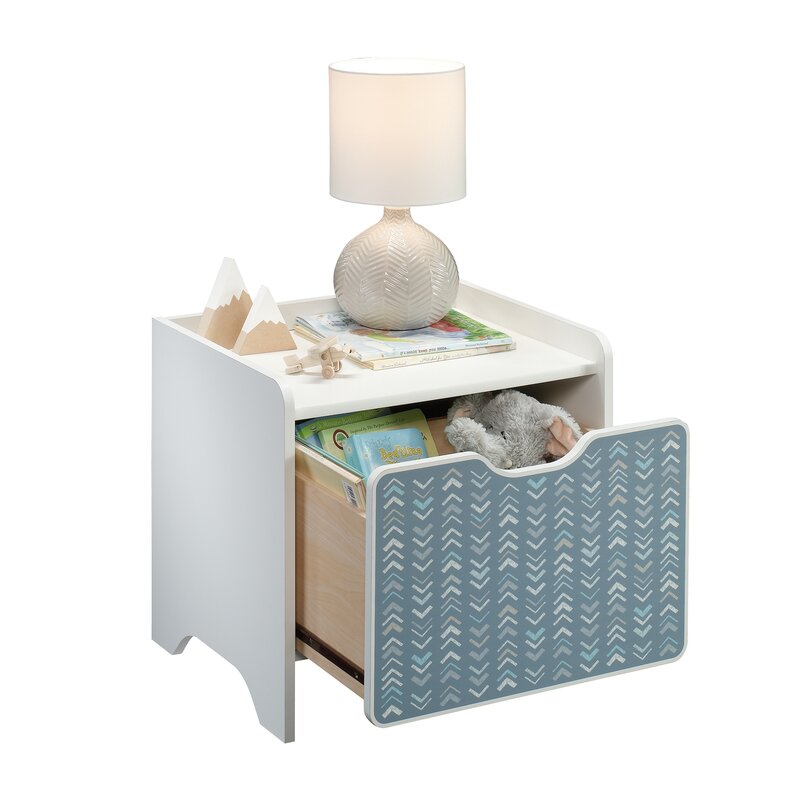 white nursery nightstand