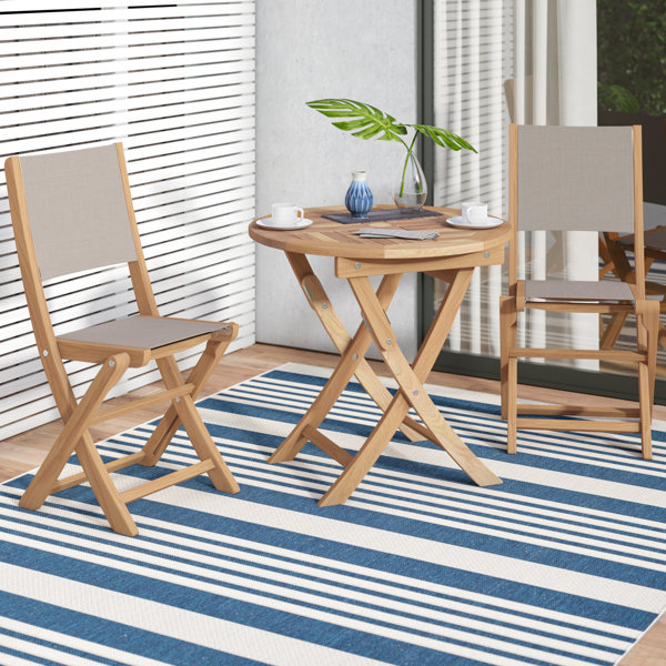 Curren Teak 3 Piece Bistro Set by Ivy Bronx