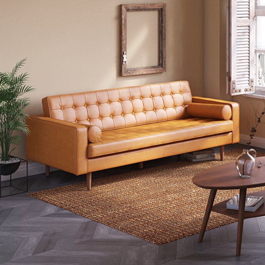 Perla 86" Square Arm Sofa