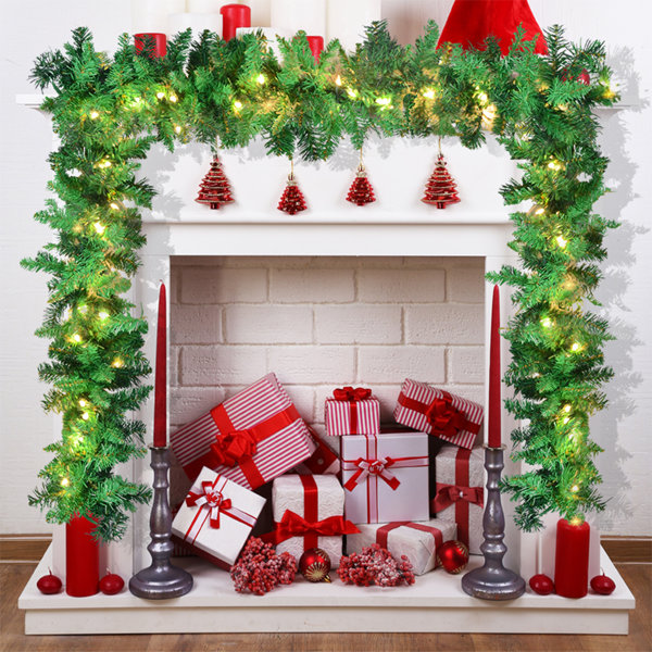 Trendy garland for staircases Christmas Garland For Stairs Wayfair