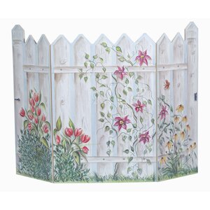 Picket Fence 3 Panel Fireplace Screen
