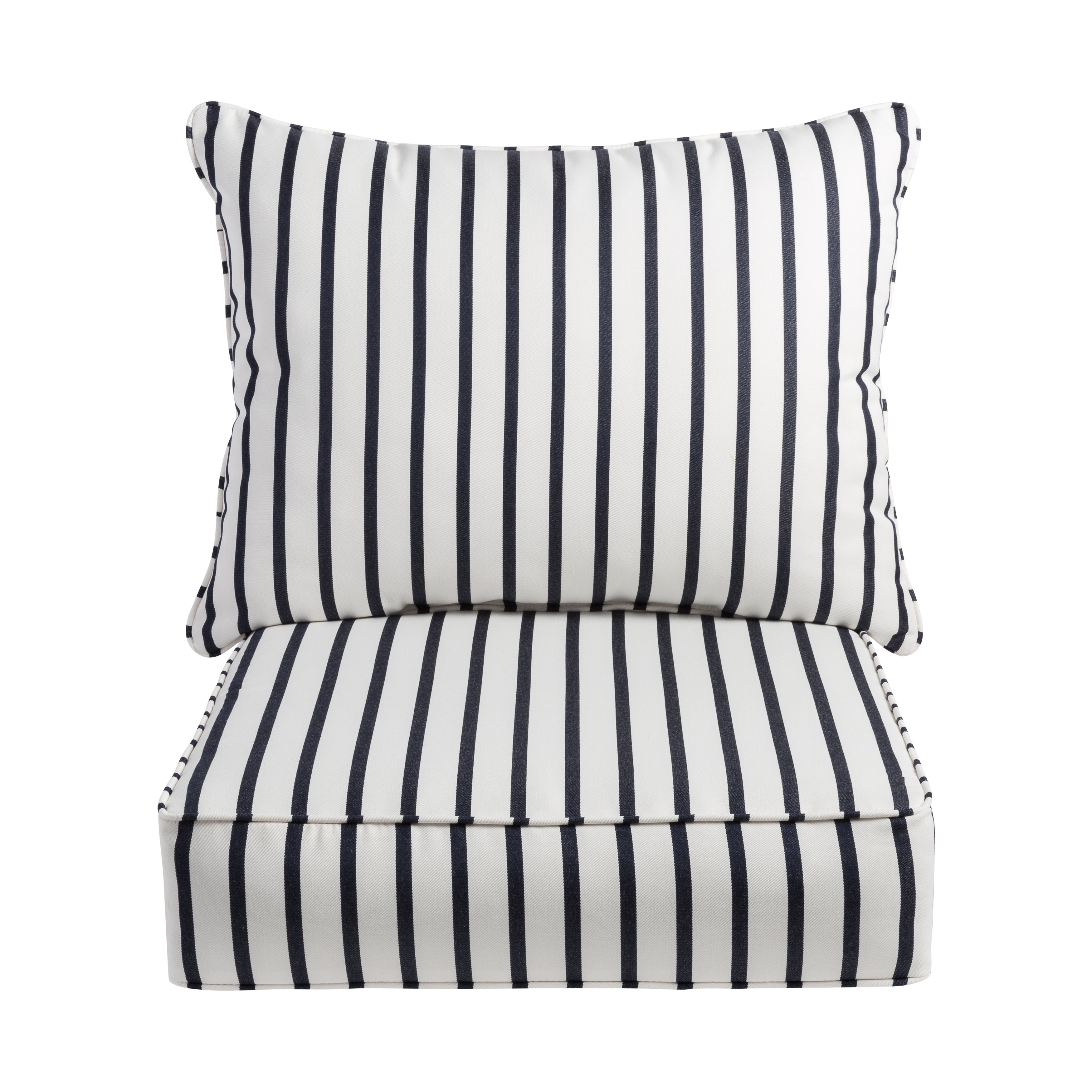 Whitten Stripe Indoor Outdoor Sunbrella Lounge Chair Cushion