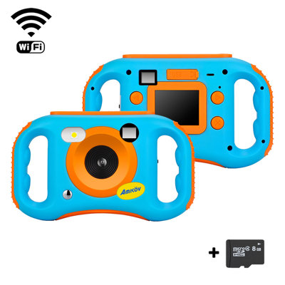 Wifi Kids Camera 1080P HD Digital AntiDrop Children Camera 177 Inch LCD 8GB Redboard
