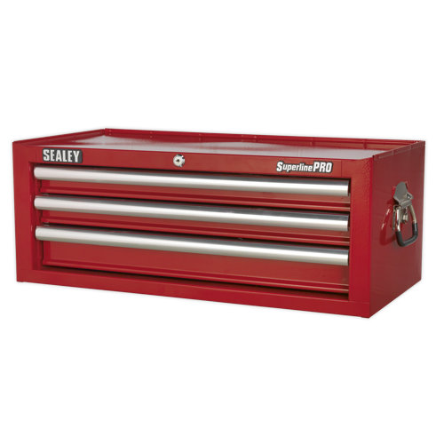 Sealey AP33339B Mid-Box 3 Drawer with Ball Bearing Slides - Black
