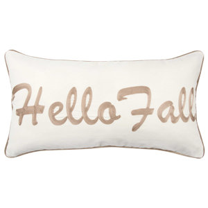 Holiday Hello Fall 100% Cotton Throw Pillow