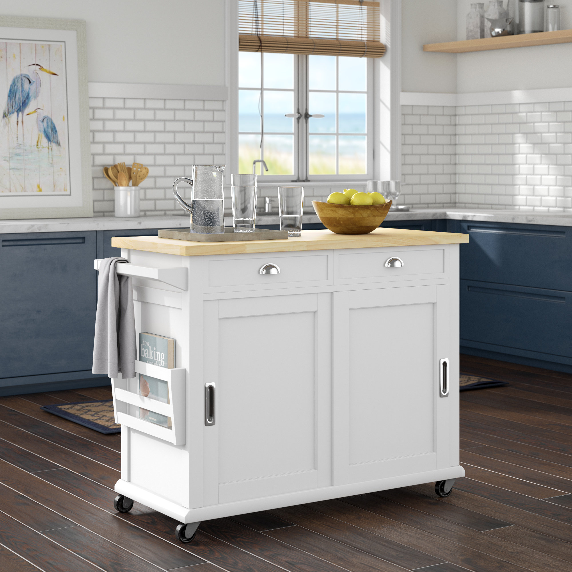 Beachcrest Home Cortez Kitchen Island Reviews Wayfair