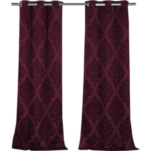 Kettering Damask Blackout Thermal Grommet Curtain Panels (Set of 2)