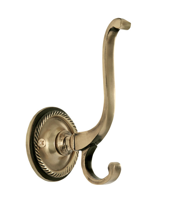 Wall Mount Brass Single Hanger Towel Hat Coat Clothes Hook Rack Rose Gold