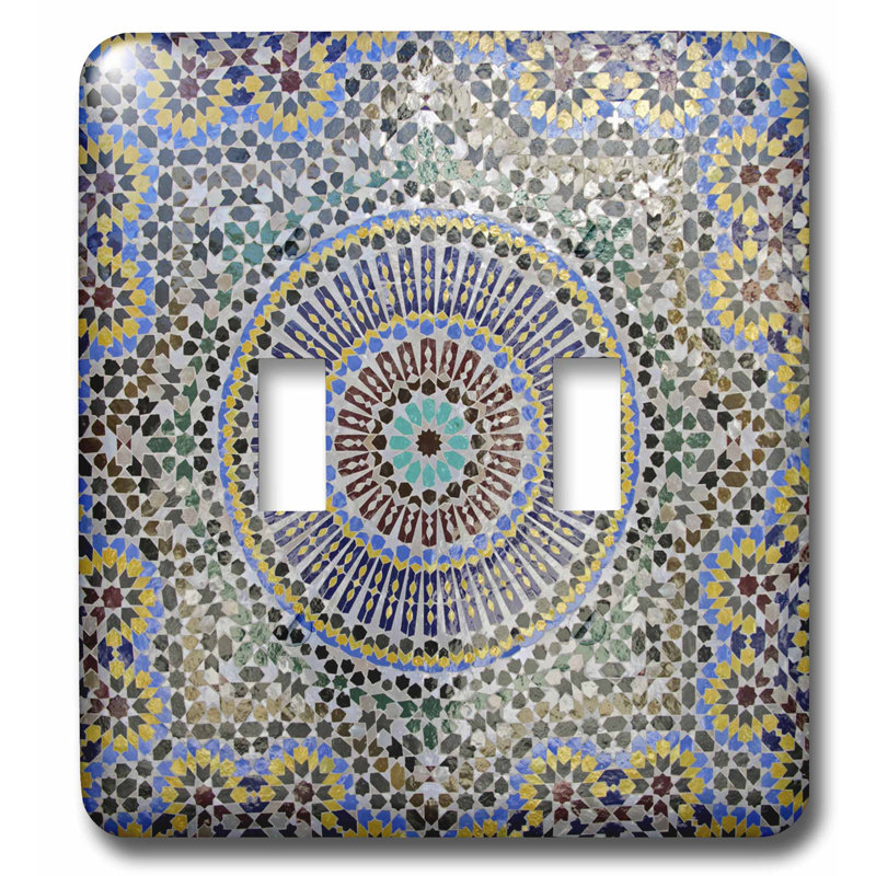 3drose Mosaic Wall For Fountain Fes Morocco Africa 2 Gang Toggle Light Switch Wall Plate Wayfair