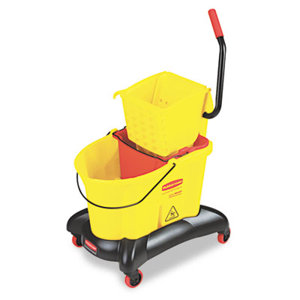 Commercial Wavebrake 35-qt. Dual Water Side Press Mop Bucket and Wringer