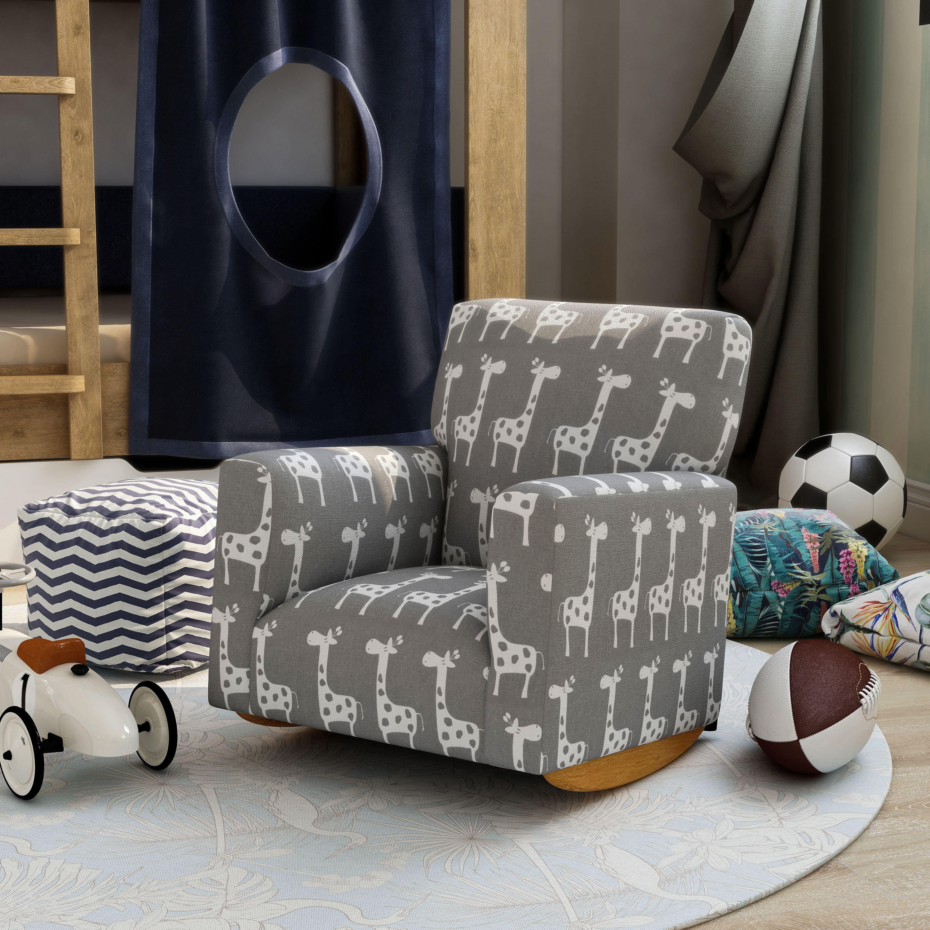 Indigo Safari Kids Rocking Chair Wayfair Indigo Safari Kids Rocking Chair Wayfair