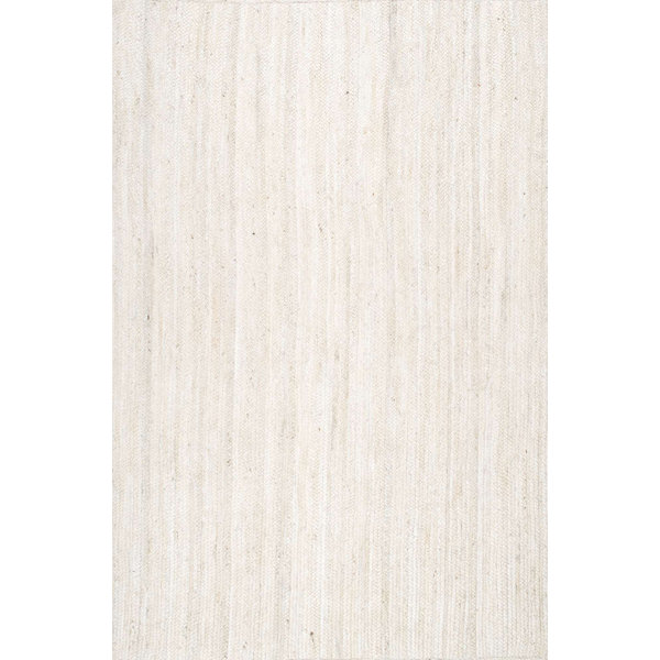 Burrillville Hand-Woven White Area Rug by Beachcrest Home