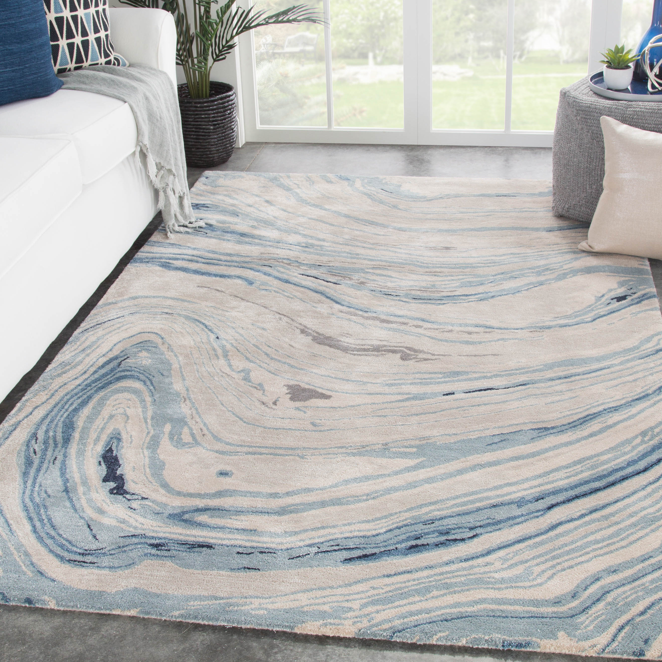 Fairmont Abstract Hand Tufted Blue Beige Area Rug Reviews Joss Hand Tufted Blue Beige Area Rug