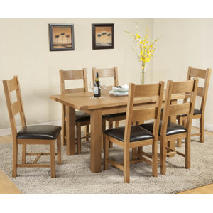 Essgruppe Rothbury mit ausziehbarem Tisch und 6 ..