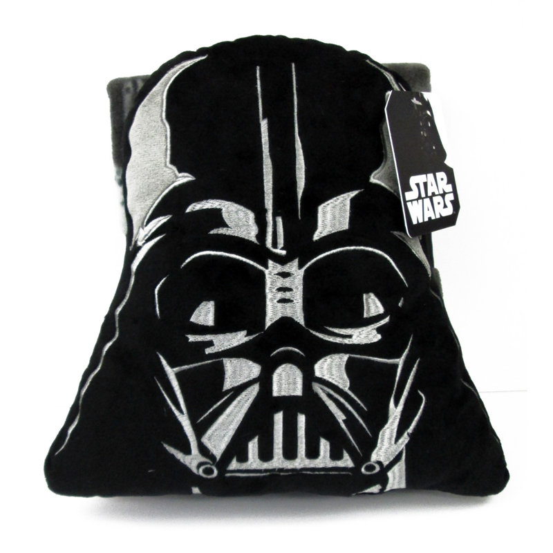 Disney Star Wars Toddler Boys Size S M Black Red Darth Vader Comfy Slippers NEW