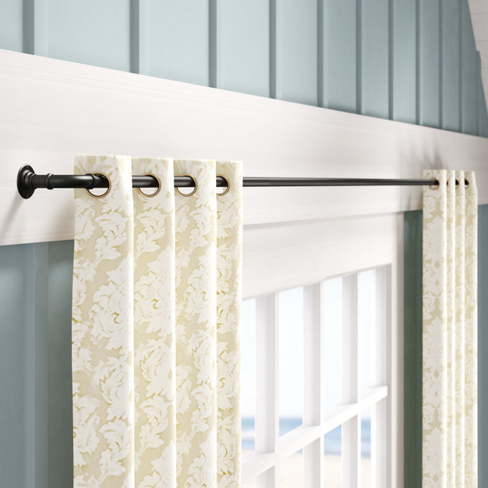 Winston Porter Haffey Room Darkening Wrap Single Curtain Rod