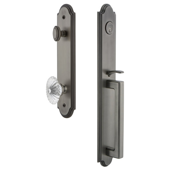 Arc D Grip Single Cylinder Handleset with Knob by Grandeur