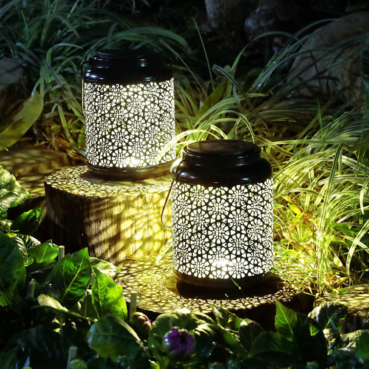 Letmy Solar Lanterns Outdoor Hanging 2 Pack Led Landscape Lighting For Garden Patio Yard Pathway Party Wayfair