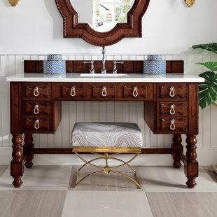 Dark Wood Makeup Vanity Wayfair Quickview