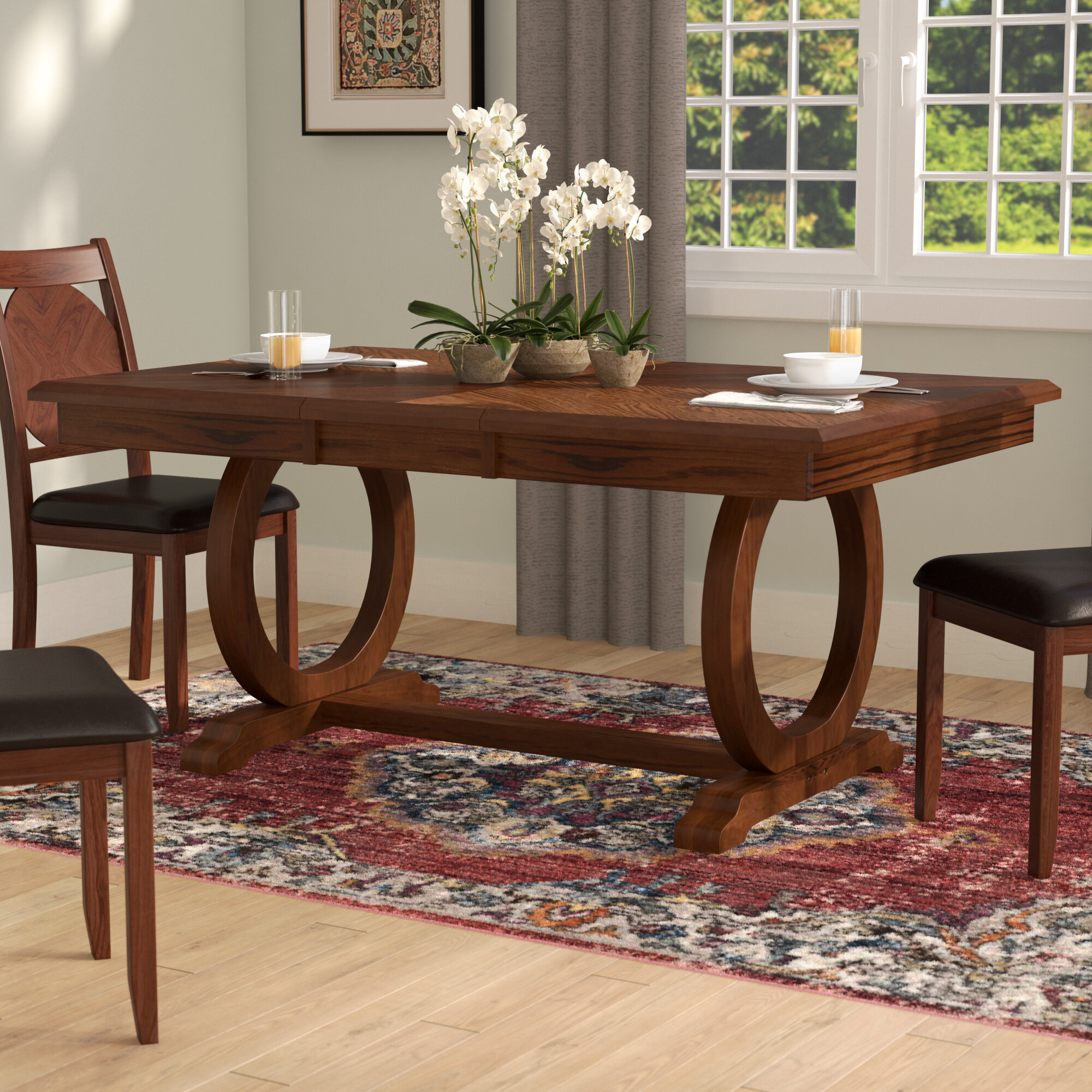 World Menagerie Kapoor Extendable Dining Table Reviews Wayfair