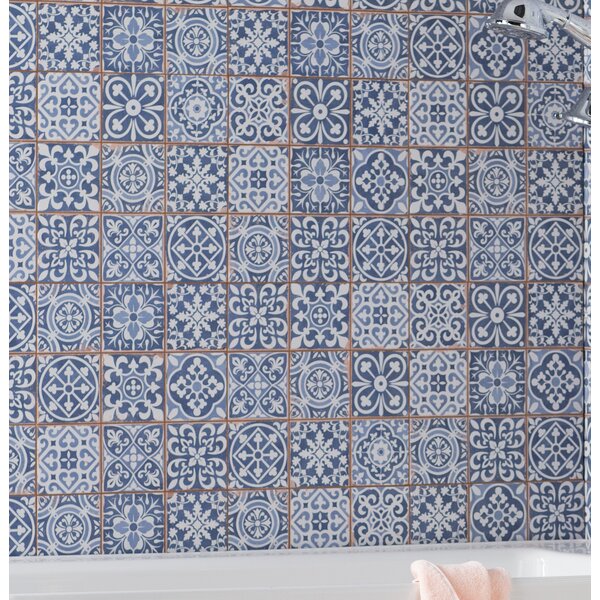 Faventie Azul 13 x 13 Ceramic Field Tile in Blue by EliteTile