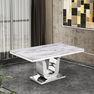 Marble Kitchen Dining Tables You Ll Love Wayfair Maltby Marble Dining Table