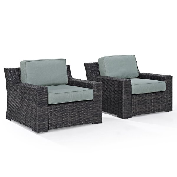 Linwood Deep Seating Arm Chair with Cushions (Set of 2) by Beachcrest Home